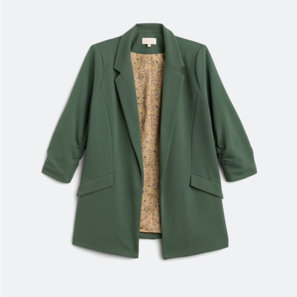 Skies Are Blue Women's Dark Sage Blazer - Picture 5 of 6
